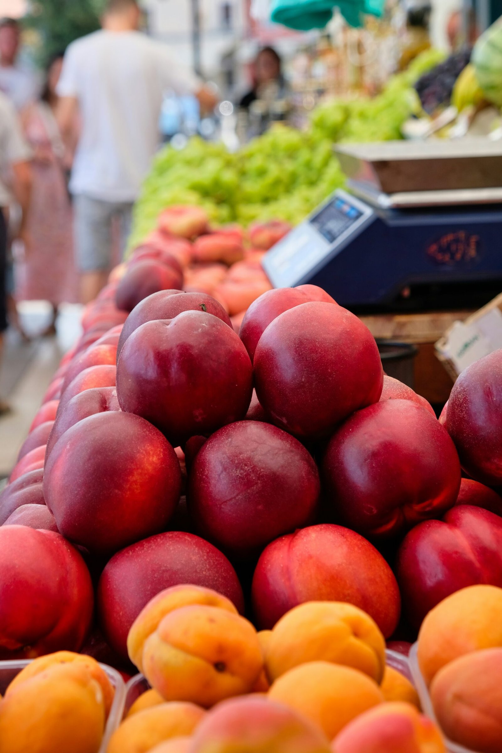 a bunch of fruit that are on a table